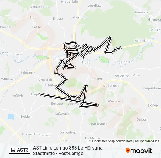 AST3 Bus Line Map