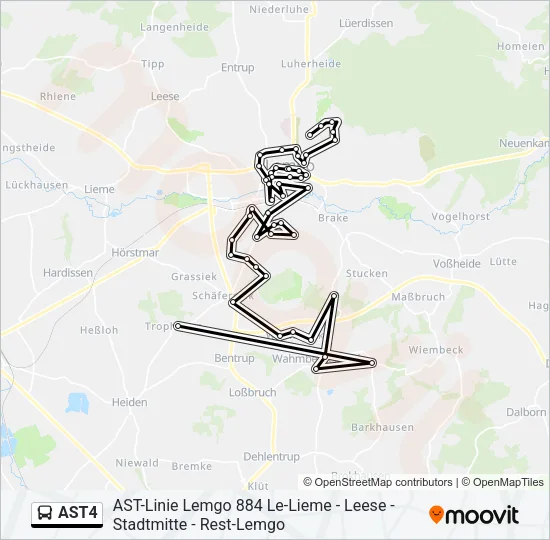 AST4 Bus Line Map