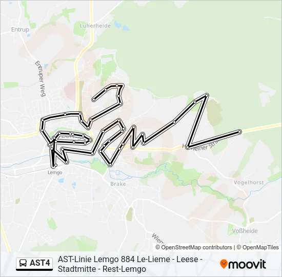 AST4 Bus Line Map