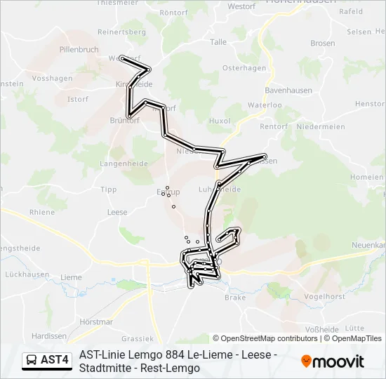 AST4 Bus Line Map