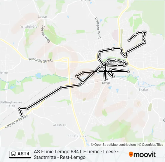 AST4 Bus Line Map
