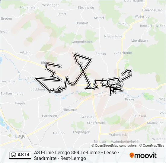 AST4 Bus Line Map