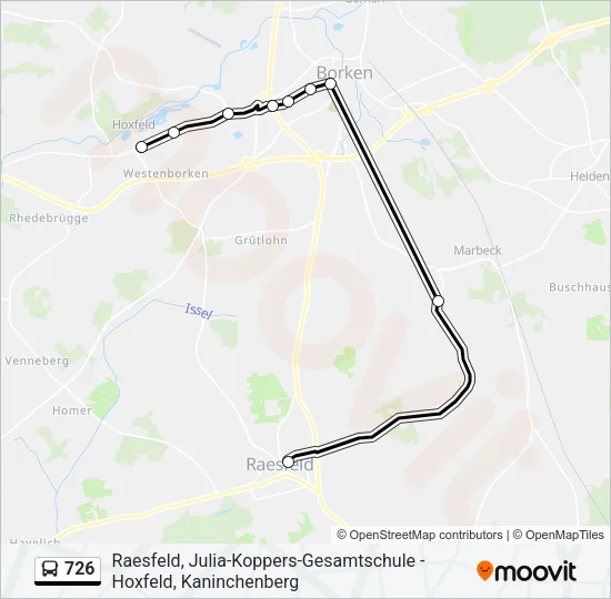 726 Bus Line Map