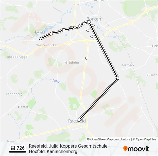 726 Bus Line Map