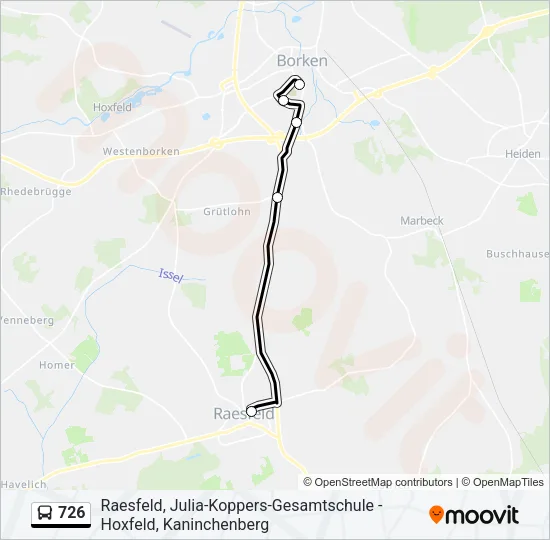 726 Bus Line Map