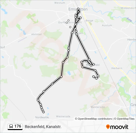 176 Bus Line Map