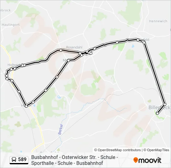 589 Bus Line Map