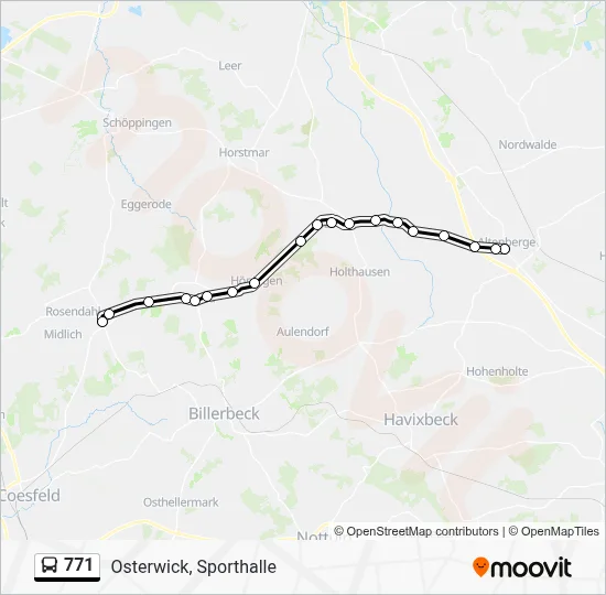 771 Bus Line Map