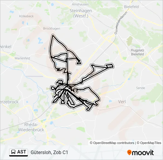 AST Bus Line Map