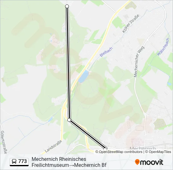 773 Bus Line Map