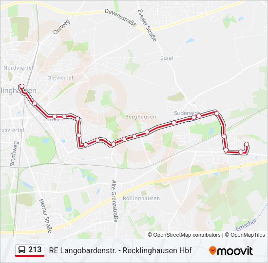 213 Bus Line Map