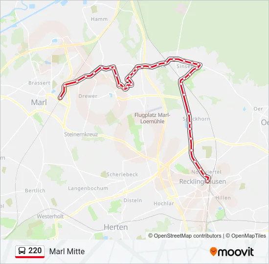 220 Bus Line Map