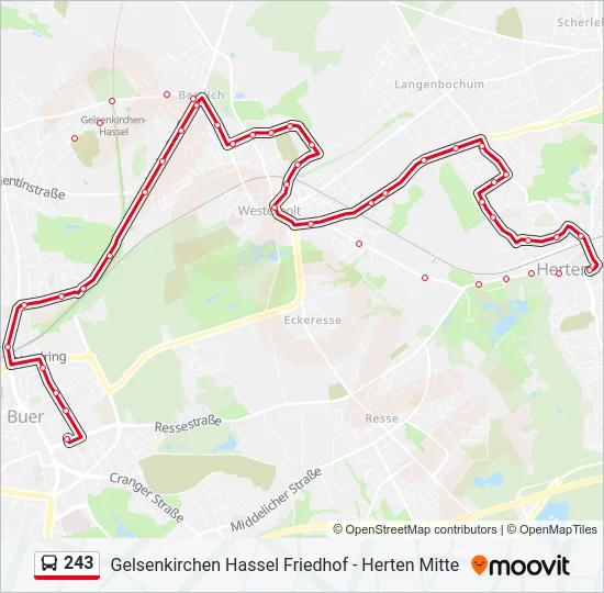 243 Bus Line Map