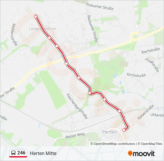 246 Bus Line Map