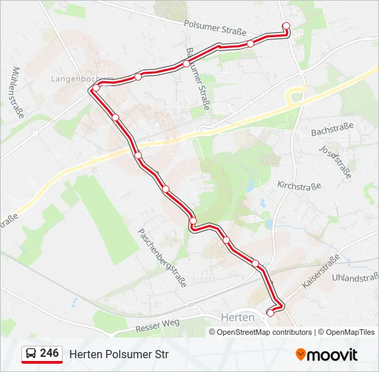 246 Bus Line Map