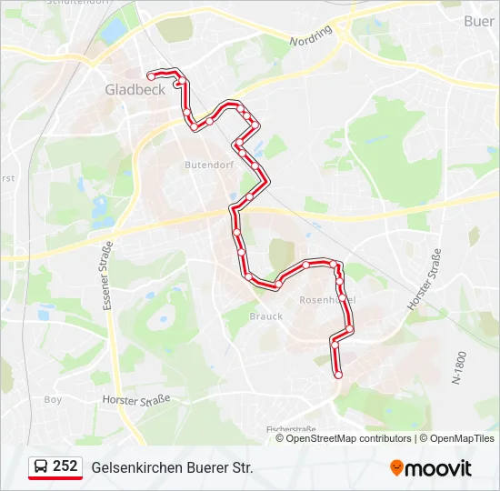 252 Bus Line Map
