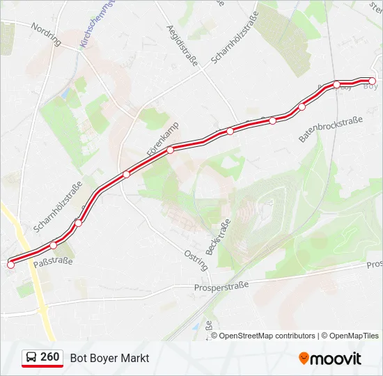 260 Bus Line Map