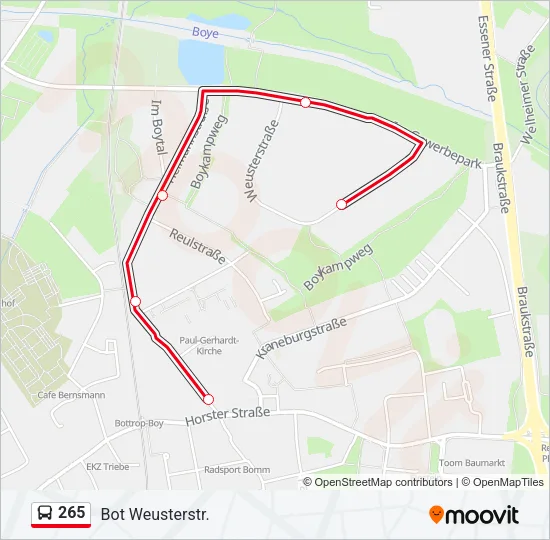 265 Bus Line Map