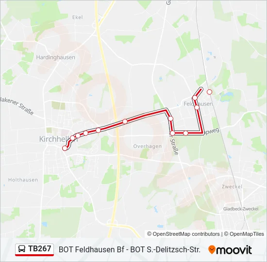TB267 Bus Line Map