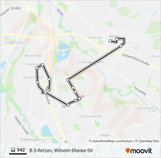 942 Bus Line Map