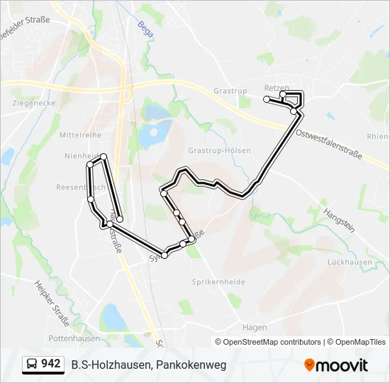 942 Bus Line Map