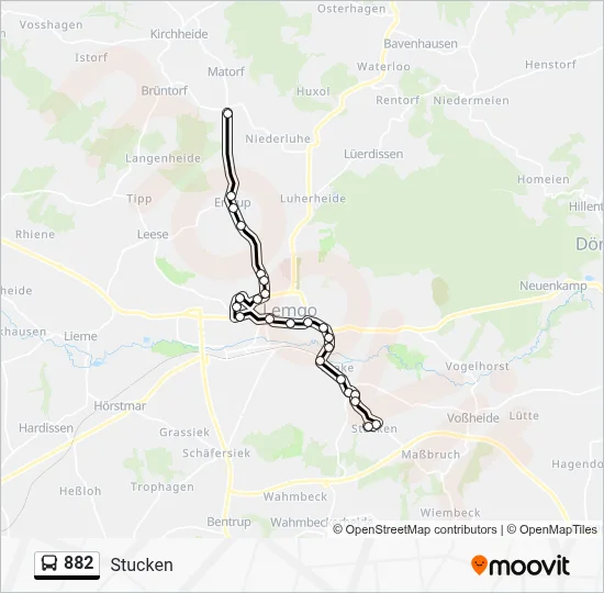 882 Bus Line Map