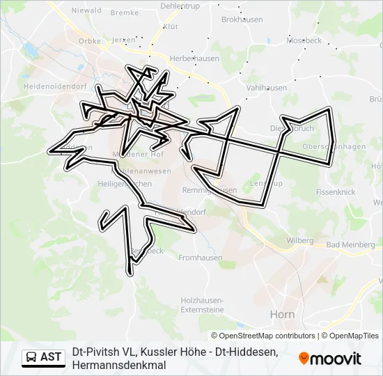 AST Bus Line Map
