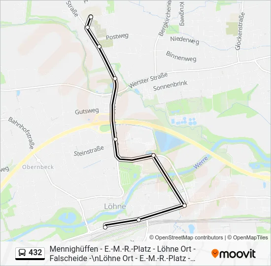 Автобус 432: карта маршрута