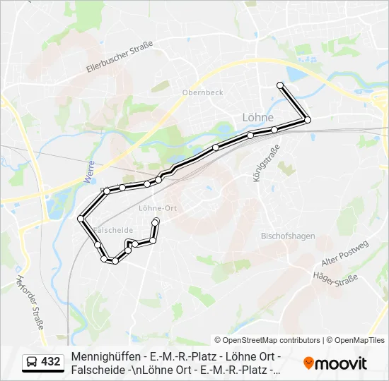 Автобус 432: карта маршрута