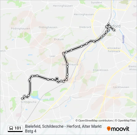 101 Bus Line Map