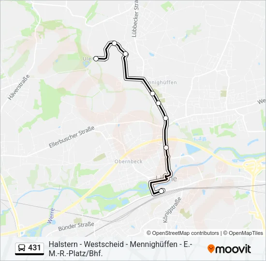 431 Bus Line Map