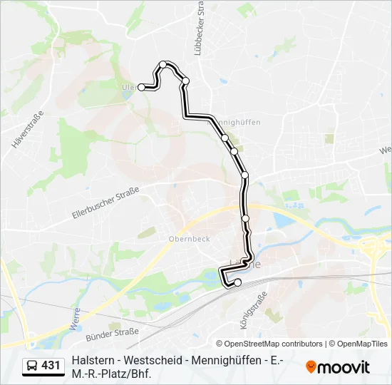431 Bus Line Map