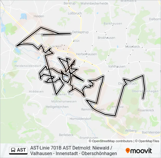 AST Bus Line Map
