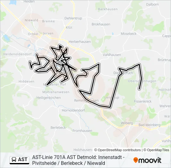 AST Bus Line Map