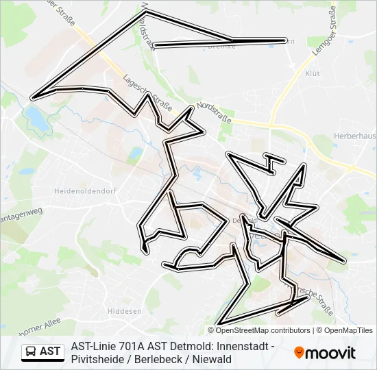 AST Bus Line Map