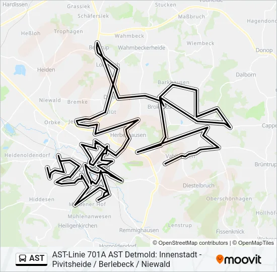 AST Bus Line Map