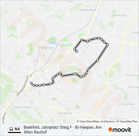 N4 Bus Line Map