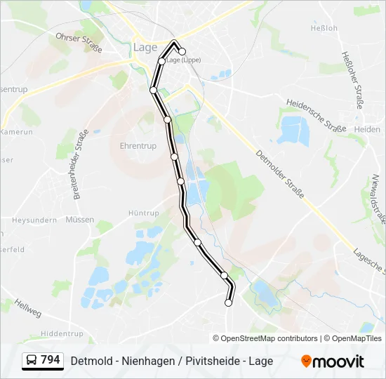794 Bus Line Map
