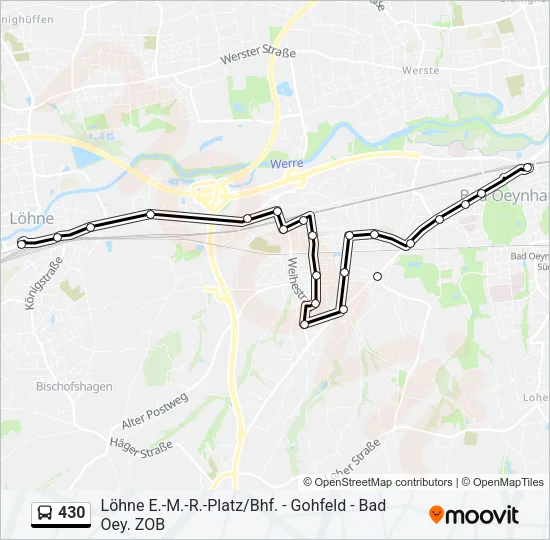 430 Bus Line Map