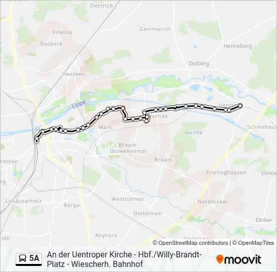 5A Bus Line Map
