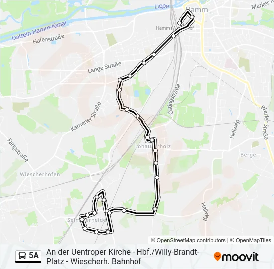 5A Bus Line Map
