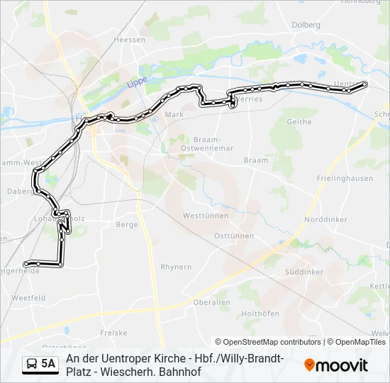 5A Bus Line Map