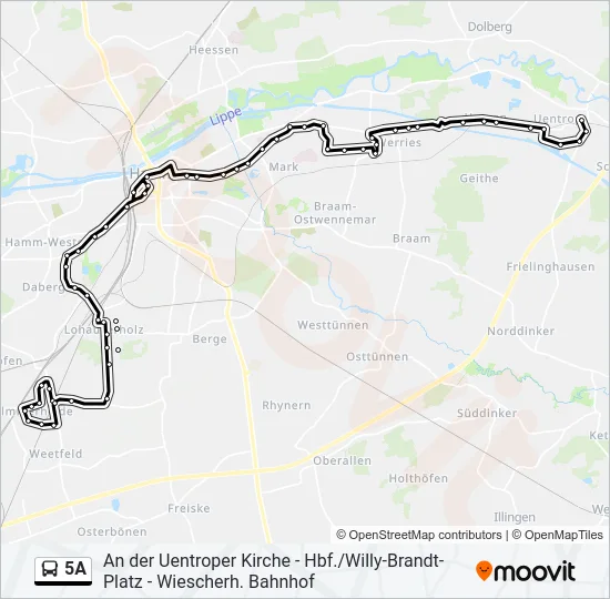 5A Bus Line Map