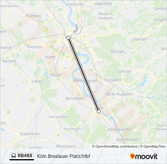 rb48x Route: Schedules, Stops & Maps - Köln Breslauer Platz/Hbf (Updated)