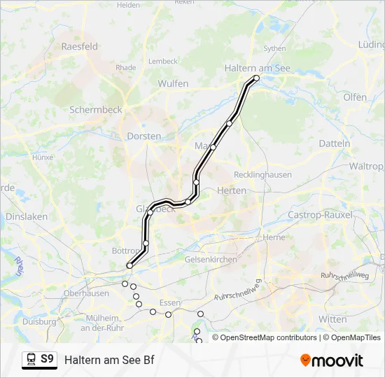S9 Train Line Map