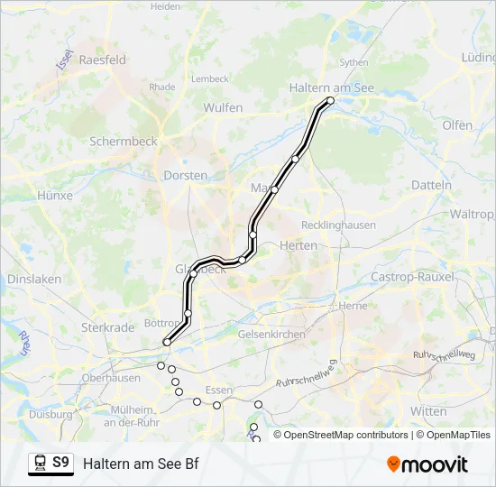 S9 Train Line Map