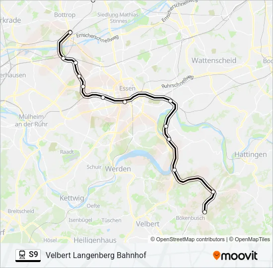 S9 Train Line Map