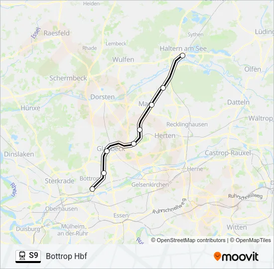 S9 Train Line Map