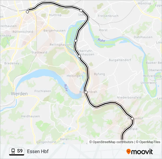 S9 Train Line Map