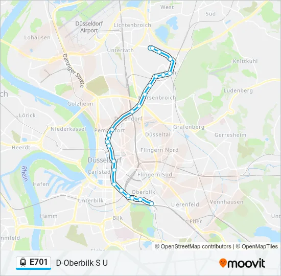 E701 Light Rail Line Map